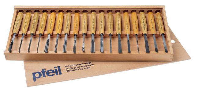 Swiss Made Pfeil Carving Tools Mid Size Set of 18 » ChippingAway